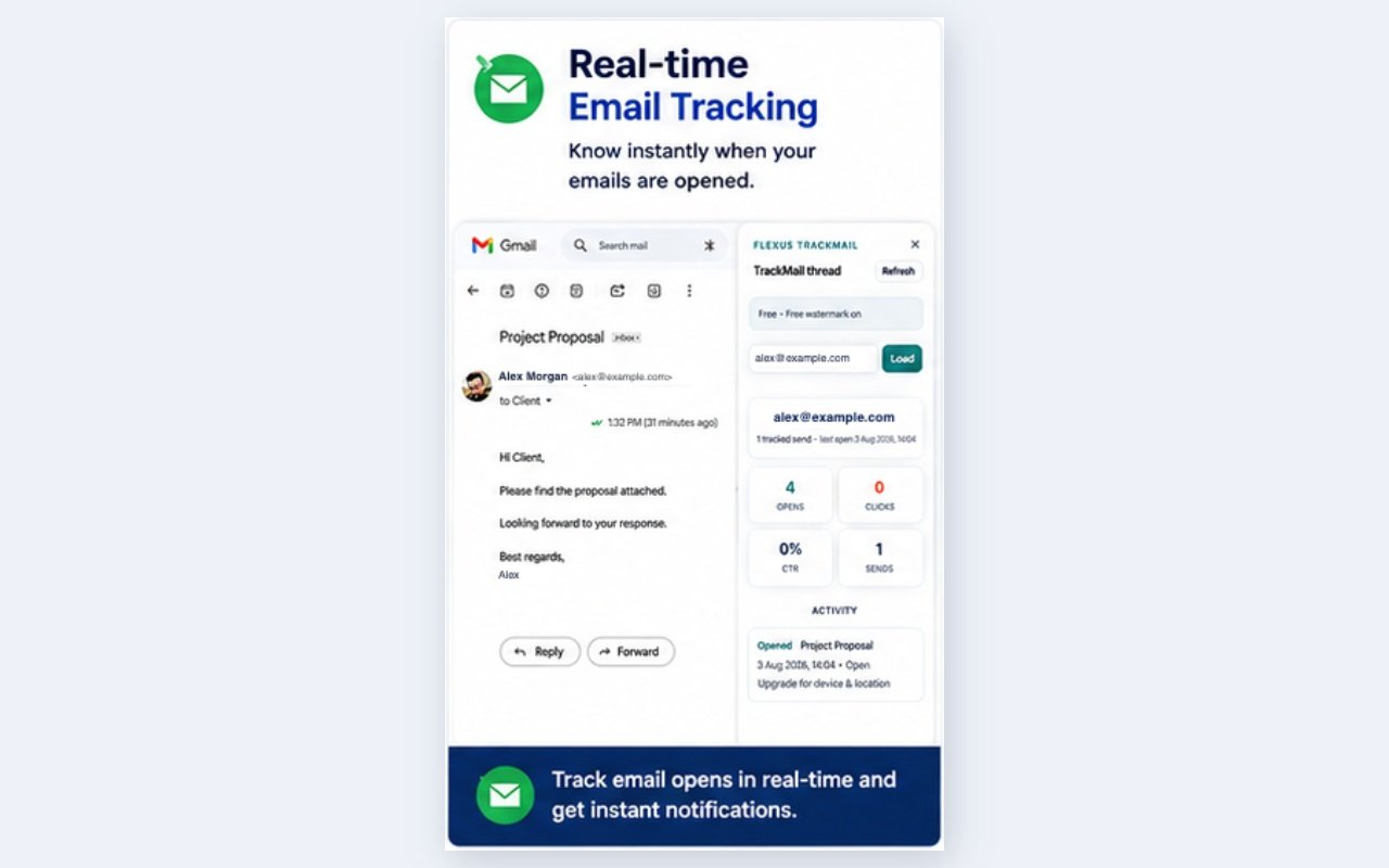 Working with email tracking on a laptop