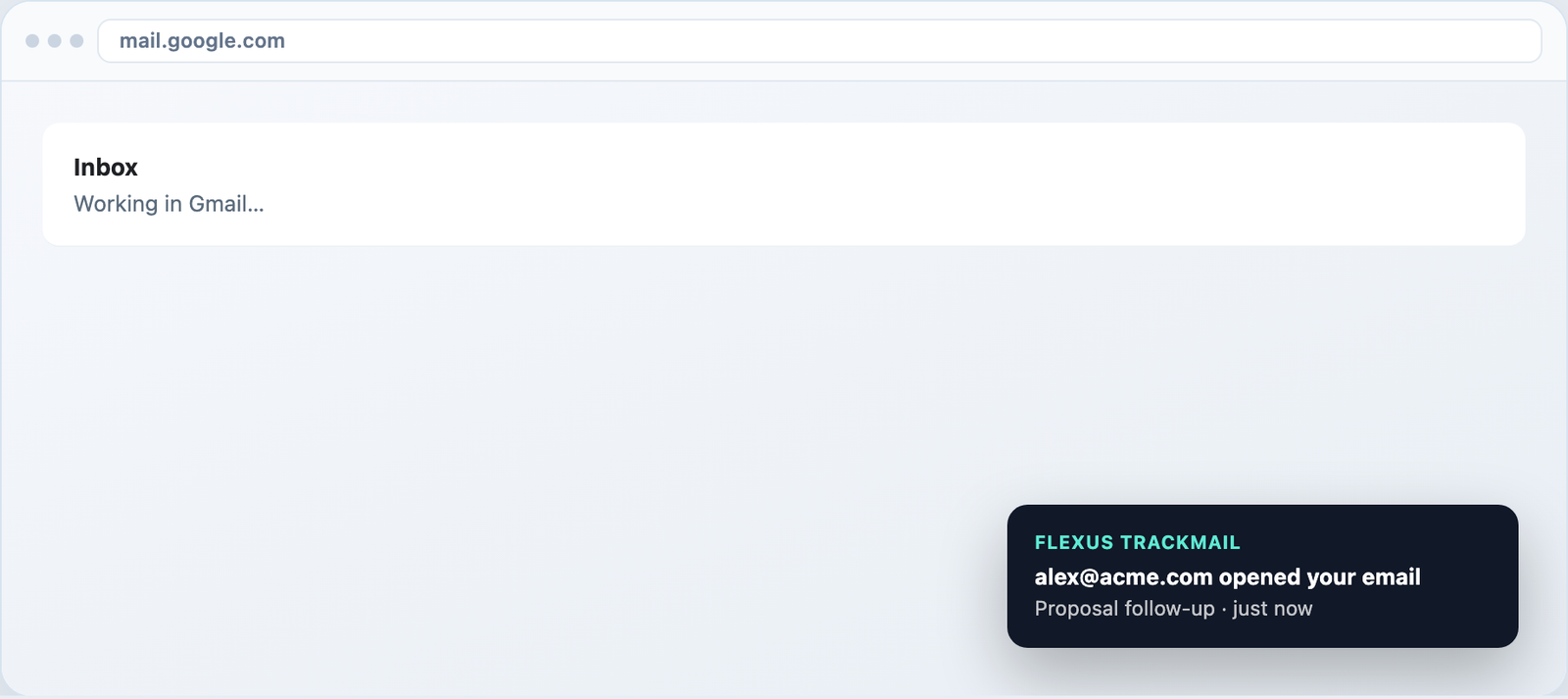 Real-time open notifications